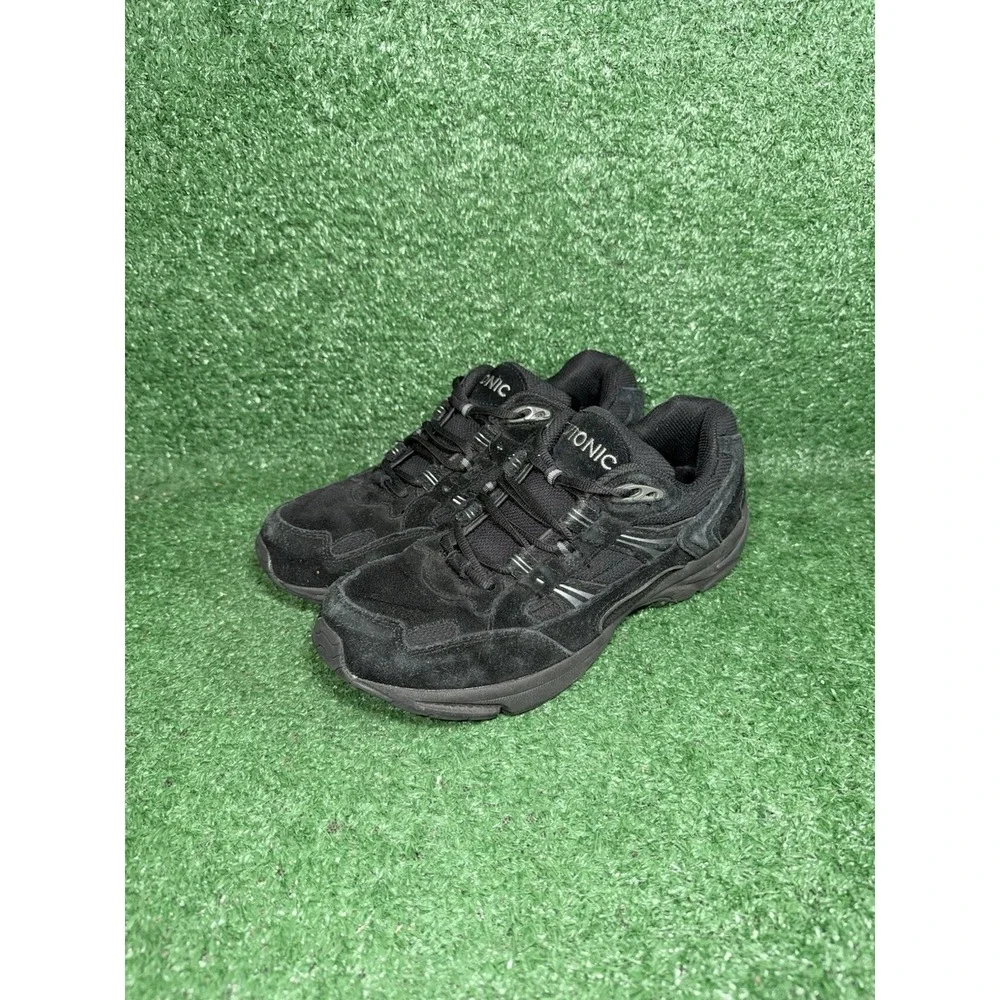 Vionic Shoes Womens Size 9 Walker Black Suede Walking Orthotic Support Sneakers
